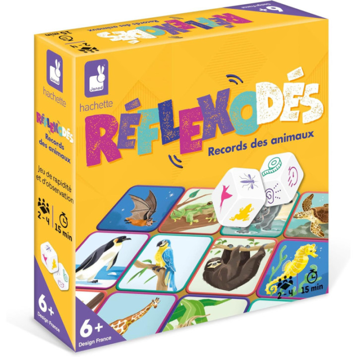 Jeu de société - Réflexodé - Records des animaux - Dès 6 ans - 2 à 4 joueurs - Janod