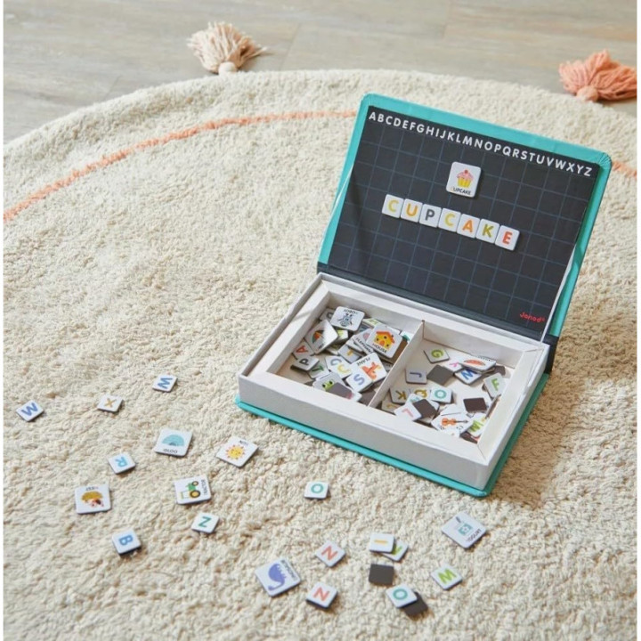 Jeu éducatif - Apprendre l'anglais - Dès 3 ans - Magneti'Book Alphabet - 142 pièces - Janod