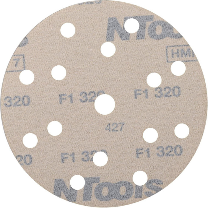 Disque de ponçage - Abrasif - 150mm diamètre - Grain 320 - 100 pièces - Ntools HMF7