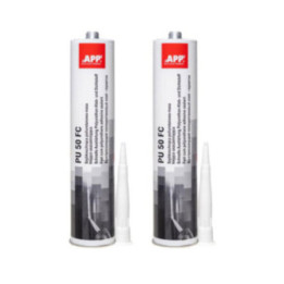 Colle mastic - Polyuréthane flexible - Collage métal/verre - Etanche - Blanc - APP - 2x310ml