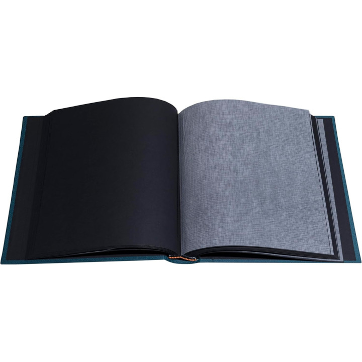 Album photos - 300 photos - Noir - 29x32cm - 60 pages noires - Couverture effet textile