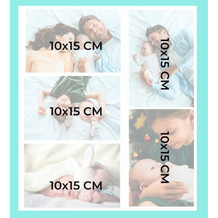 Album photos - 300 photos - Noir - 29x32cm - 60 pages noires - Couverture effet textile