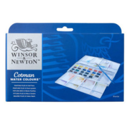 Boîte De 24 Demi-Godets Aquarelle Fine Cotman - Winsor Et Newton