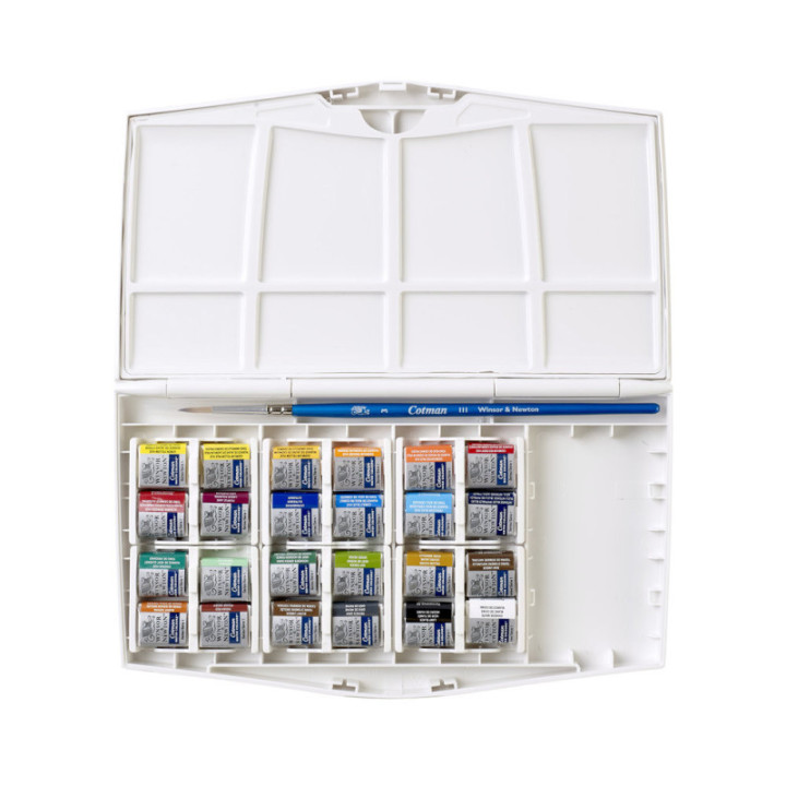 Boîte De 24 Demi-Godets Aquarelle Fine Cotman - Winsor Et Newton