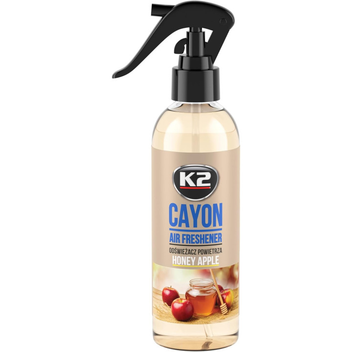 Désodorisant - Parfum pomme miel - Intérieur - Voiture - Spray 250ml - K2