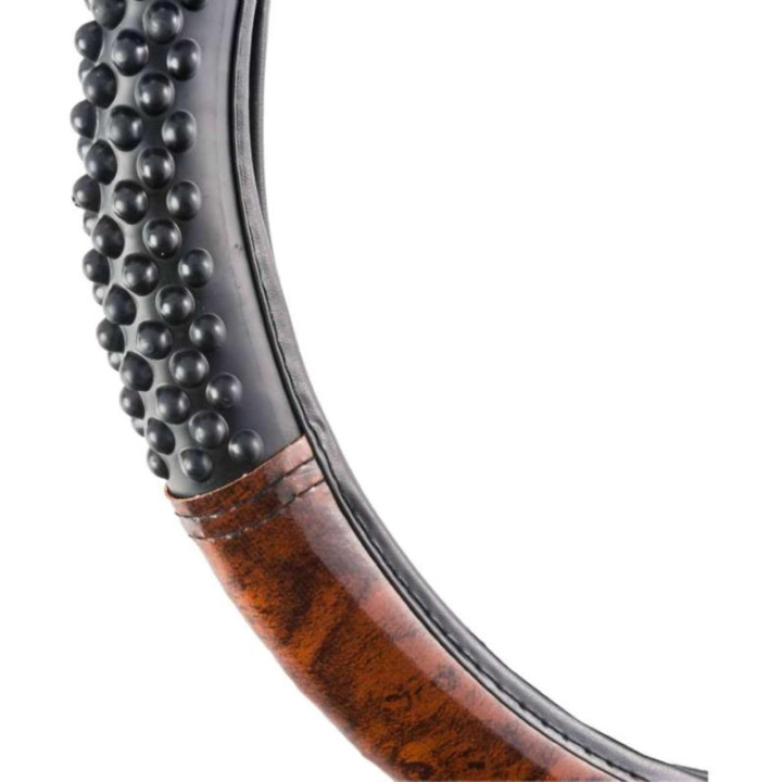 Protection pour volant de voiture - Aspect bois - Diamètre 37/39cm - Grip ergonomique