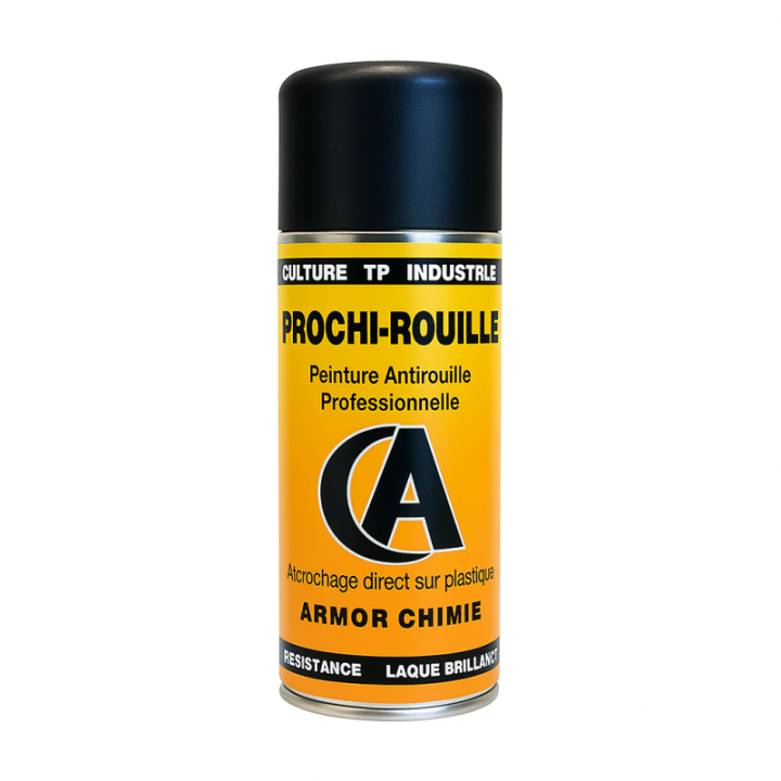 Bombe de peinture - Antirouille - Noir - Texture sablée 2100 - Prochi-rouille - Armor Chimie - 400ml