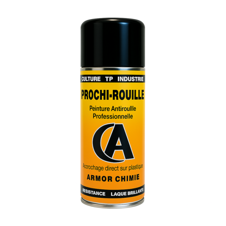 Bombe de peinture - Antirouille - Noir 1001 - Brillant - Prochi-rouille - Armor Chimie - 400ml