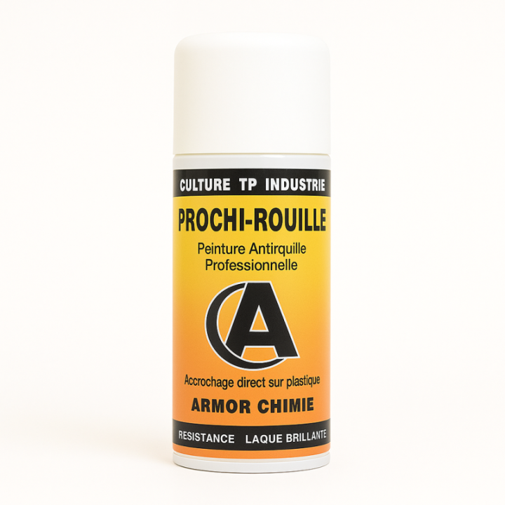 Bombe de peinture - Antirouille - Blanc - RAL 9016 - Brillant - Prochi-rouille - Armor Chimie - 400ml