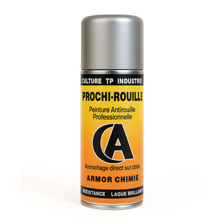 Bombe de peinture - Antirouille - Gris mailleux MXT 766 - Brillant - Prochi-rouille - Armor Chimie - 400ml