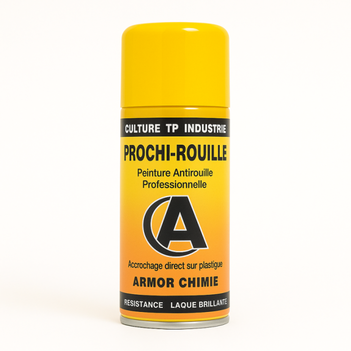 Bombe de peinture - Antirouille - Jaune John Deere 942 - Brillant - Prochi-rouille - Armor Chimie - 400ml