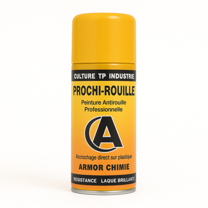 Bombe de peinture - Antirouille - Jaune JCB New Machine 970 - Brillant - Prochi-rouille - Armor Chimie - 400ml
