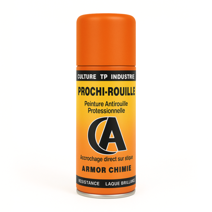 Bombe de peinture - Antirouille - Orange Kuhn KV 1252 - Brillant - Prochi-rouille - Armor Chimie - 400ml