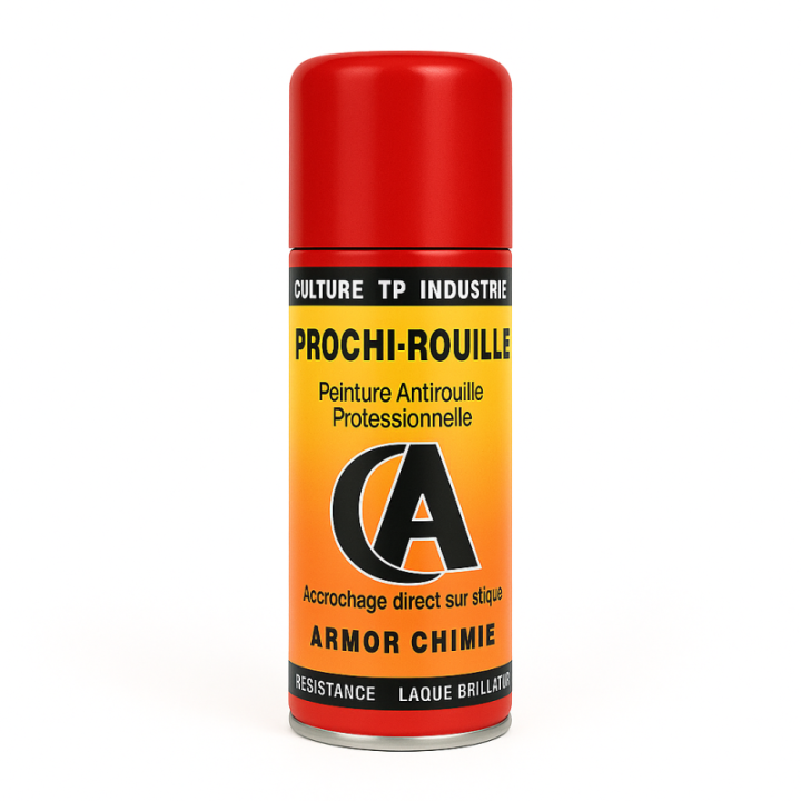 Bombe de peinture - Antirouille - Rouge - RAL 3002 - Brillant - Prochi-rouille - Armor Chimie - 400ml