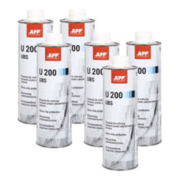 Anti gravillon - Blanc - Anti corrosion - Carrosserie - APP - 6 bidons 1L U200