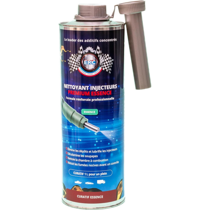 Nettoyant pour injecteurs - Premium essence - Nettoie et réduit conso carburant - ERC - 1L