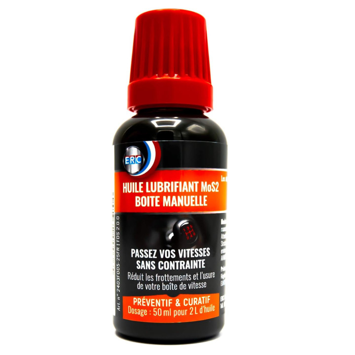 Huile lubrifiante - Pour boîte manuelle - Réduit frottement et usure - ERC - 50ml