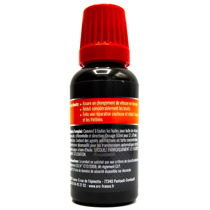 Huile lubrifiante - Pour boîte manuelle - Réduit frottement et usure - ERC - 50ml