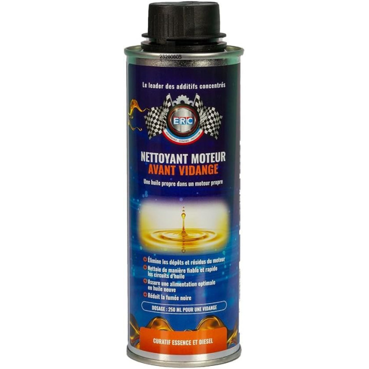 Additif - Nettoyant moteur avant vidange - Essence - Diesel - ERC - 250ml