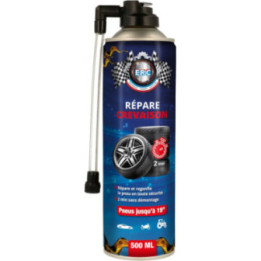 Bombe anti crevaison - Anti fuite - Action en 2 minutes - Regonfle pneus - ERC - 500ml