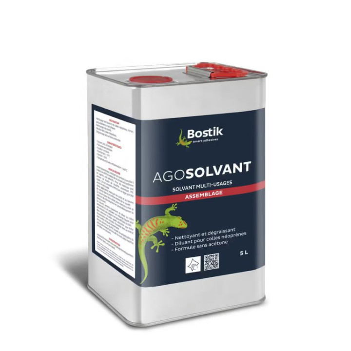 Solvant multi-usages - Algosolvant - Nettoyant et dégraissant - Sans acétone - Bostik - Bidon 5L