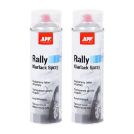 Bombe de vernis - Brillant - Transparent - Acrylique - Toutes surfaces - APP Rally - 2x500ml