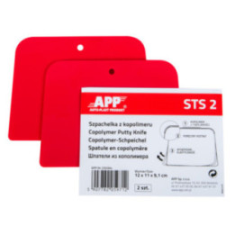 Spatules - Plastique - 2 pièces - 12x11x9cm - Pour appliquer mastic - APP