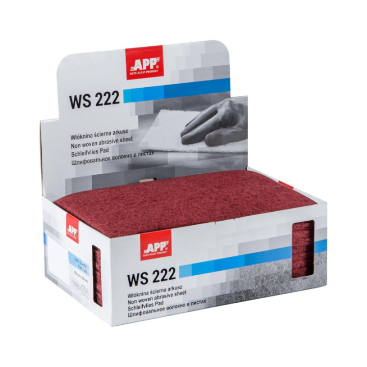 Papier abrasif - Non tissé - Pour ponceuse bois, métal, inox, acier - Grain moyen 320-360 - APP WS222