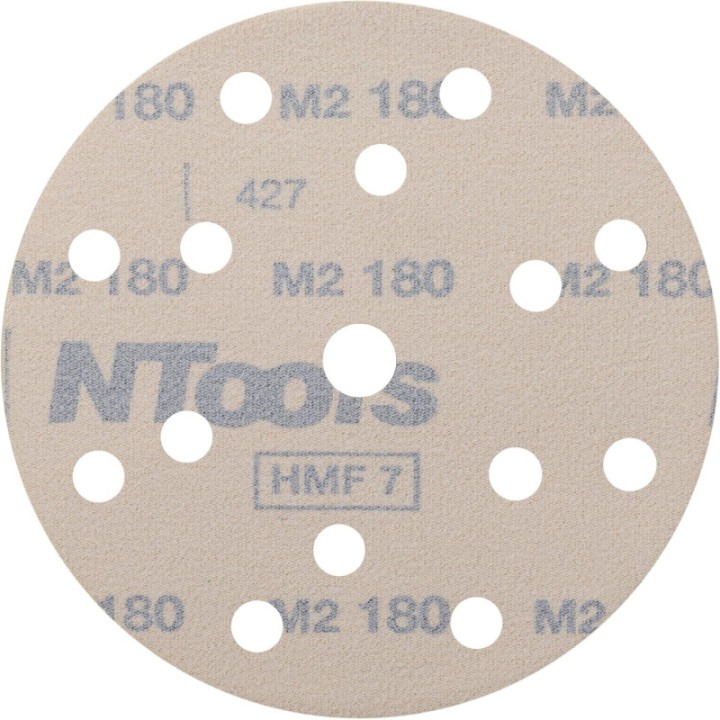 Disque de ponçage - Abrasif - 150mm diamètre - Grain 180 - 10 pièces - Ntools HMF7