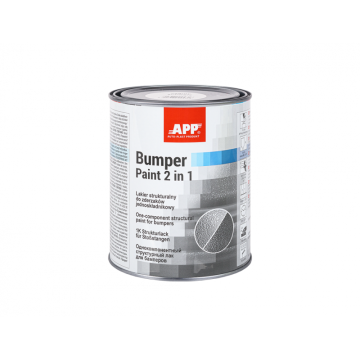 Peinture structurante 1K - Noir - Plastique, pare-chocs, rétroviseur - APP - 1L