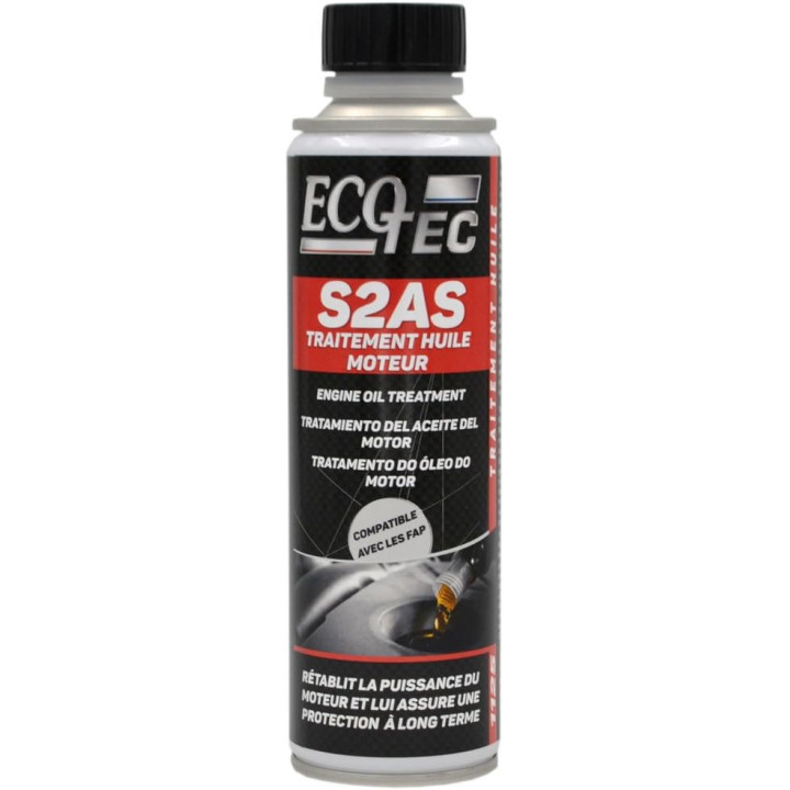 Additif moteur - Traitement huile moteur - Technologie SAAS - ECO TEC - S2AS - 300ml