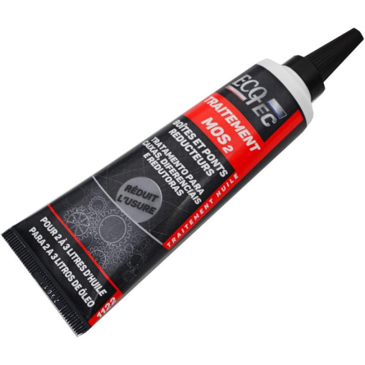 Traitement MOS2 - Pour boîtes et ponts réducteurs - Réduit bruits, usures et frictions - ECOTEC - 50ml