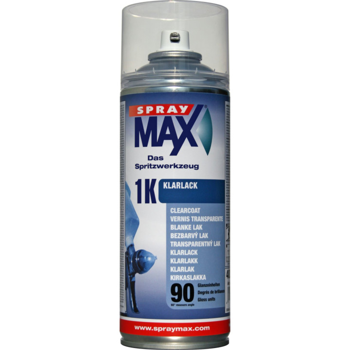 Vernis - Transparent - Brillant - Professionnel - Carrosserie - SprayMax 1K - 400ml
