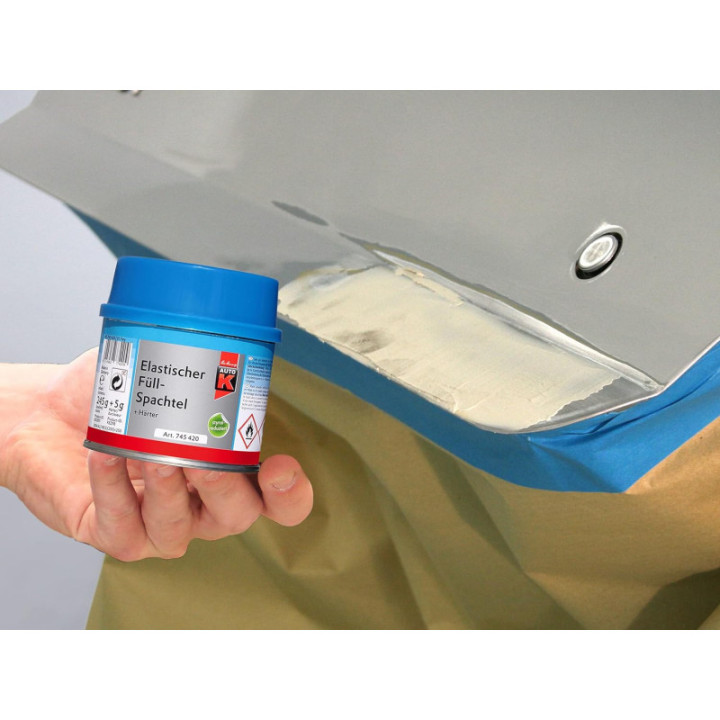 Mastic - Universel - Polyester - Durcisseur inclus - Rebouchage, lissage - Auto-K - 250g