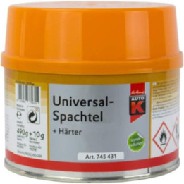 Mastic - Universel - Styrène - Durcisseur inclus - Rebouchage, lissage - Auto-K - 500g
