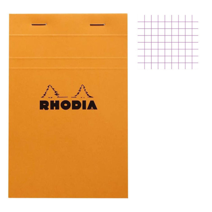 Bloc notes - A5 - 14,8x21 cm - Petits Carreaux - 80 feuilles - Rhodia