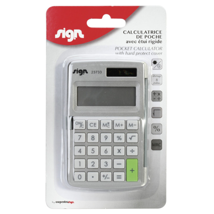 Calculatrice De Poche Avec Etui Rigide Sign