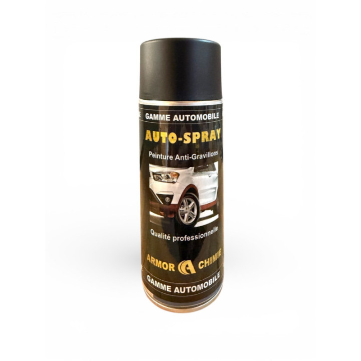 Bombe de peinture - Anti gravillons - Noir - Protection bas de caisse - Armor Chimie - 400ml