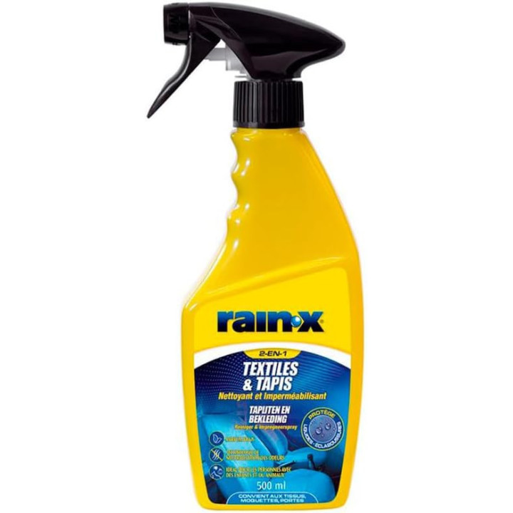 Produit nettoyant - Imperméabilisant - Tapis et textiles - Parfum frais - Rain-X - 500ml