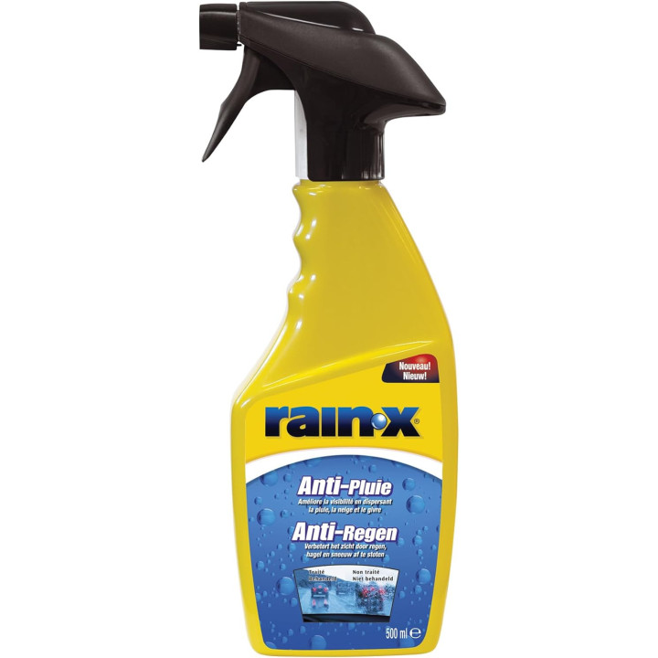 Produit anti-pluie pour pare-brise - Améliore la visibilité - Disperse pluie, neige, givre - Rain-X