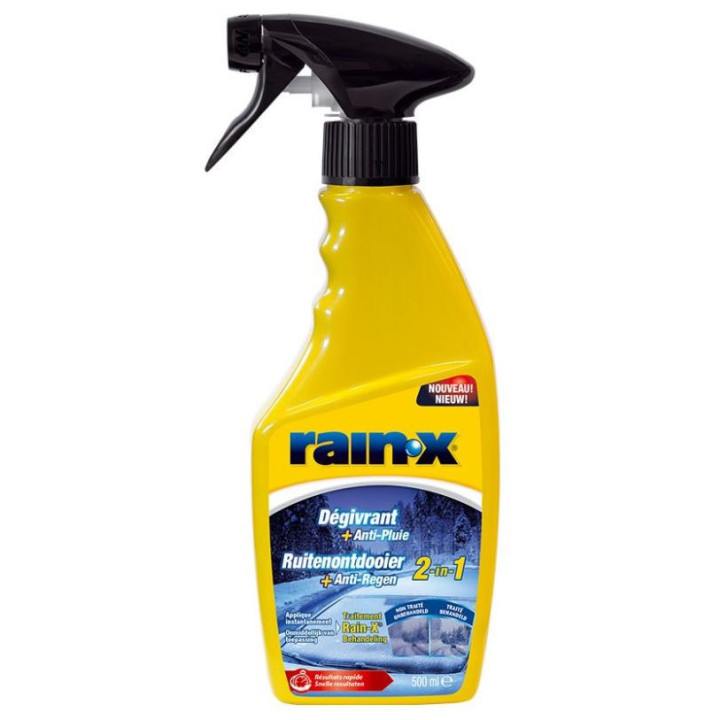 Produit dégivrant et anti-pluie - Action rapide - Pour pare-brise - Rain-X - 500ml