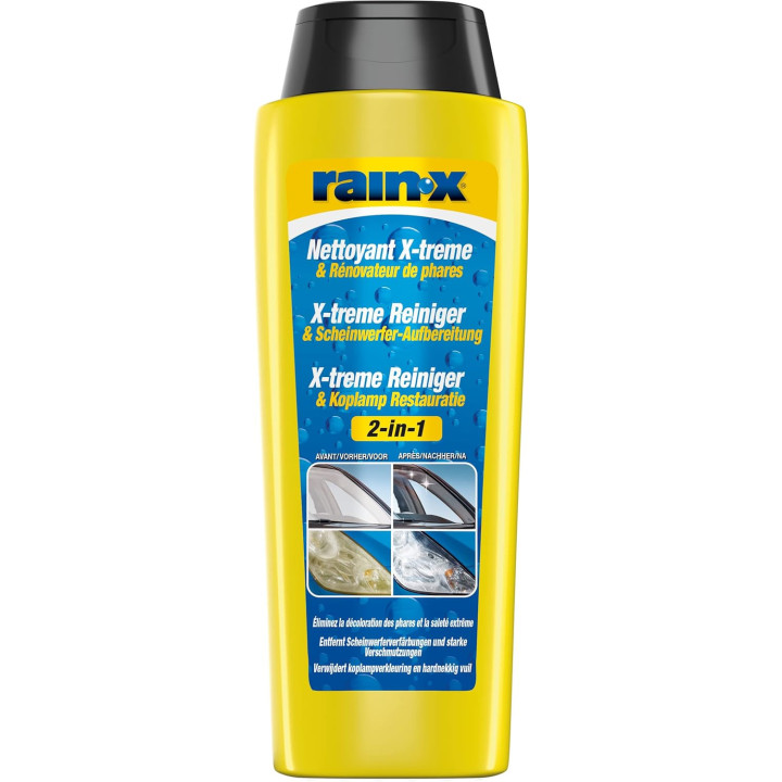 Produit nettoyant et rénovateur - Phares - Vitres - Voiture - Rain-X - 325ml