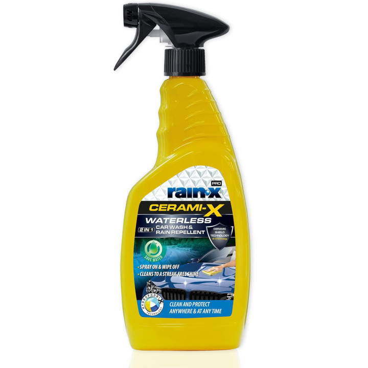Produit nettoyant - Carrosserie - Sans eau - Anti-pluie - Protège - Rain-X Cerami-X - 750ml