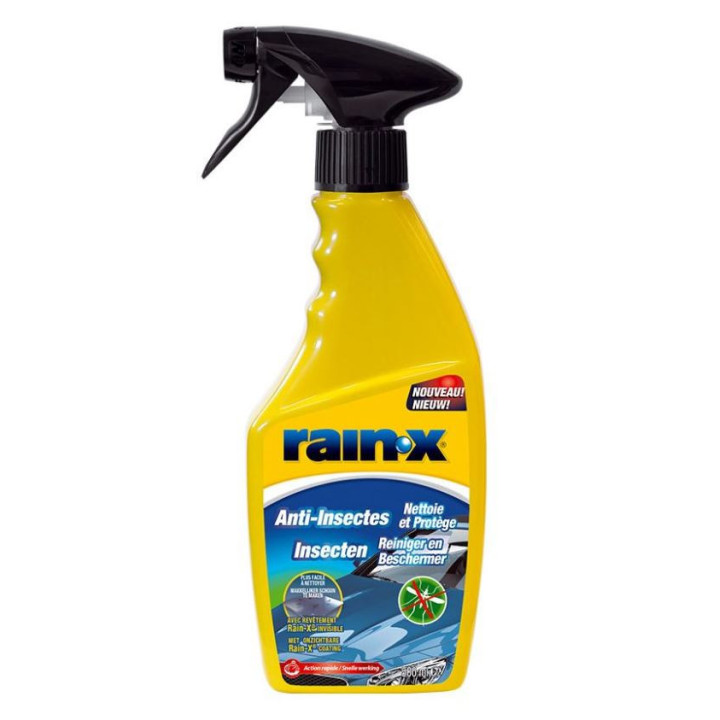 Produit anti-insectes - Action rapide - Pare-brise et carrosserie - Rain-X - 500ml