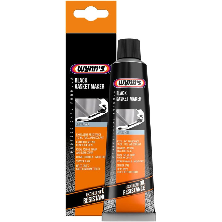 Joint d'étanchéité - Silicone RTV sans MEKO - Noir - Ultra résistant - Haute température - Wynn's