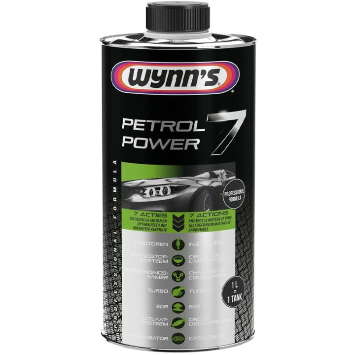 Additif - Action complète - 7en1 - Moteur essence - Optimise et protège - Wynn's