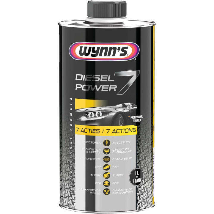 Additif - Moteur diesel - 7en1 - Optimise le fonctionnement moteur - Wynn's