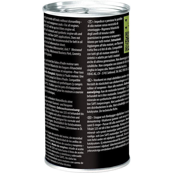 Additif - Anti fuite huile moteur - Stoppe et prévient les fuites - Sans démontage - Wynn's