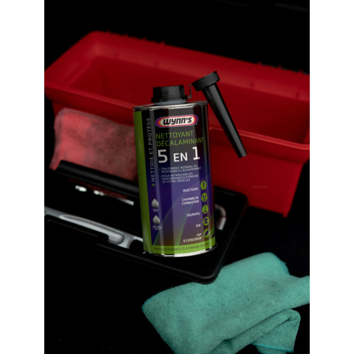 Additif - Nettoyant décalaminant - Essence - 5en1 - Injecteurs, soupapes - Wynn's