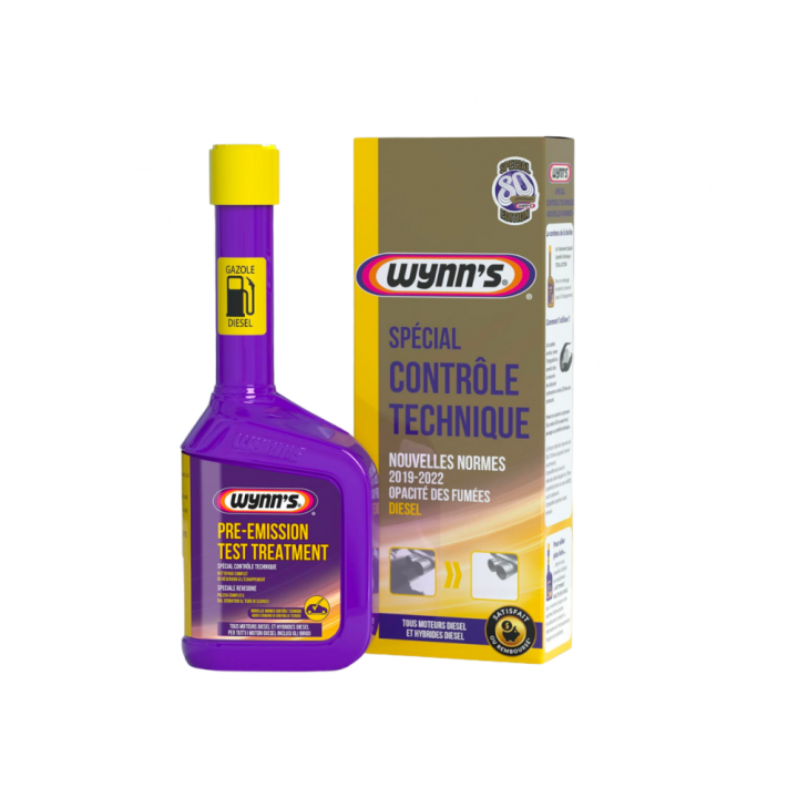 Additif - Traitement nettoyant intégral du système - Diesel - Avant contrôle technique - Wynn's